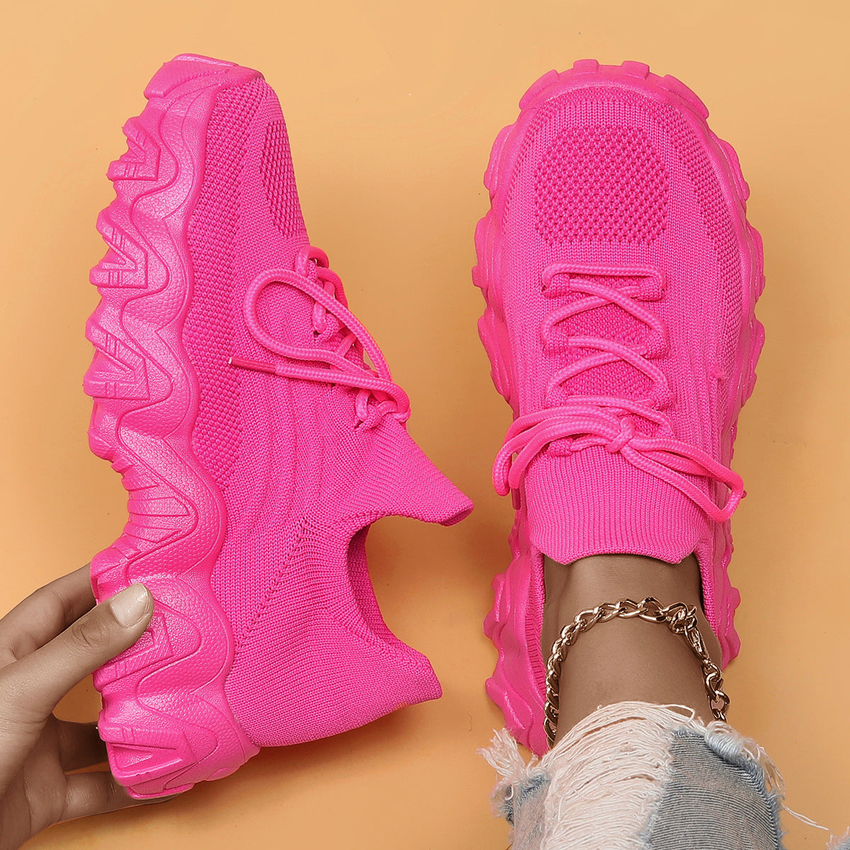 Breathable Women's Slip-On Mesh Sports Shoes