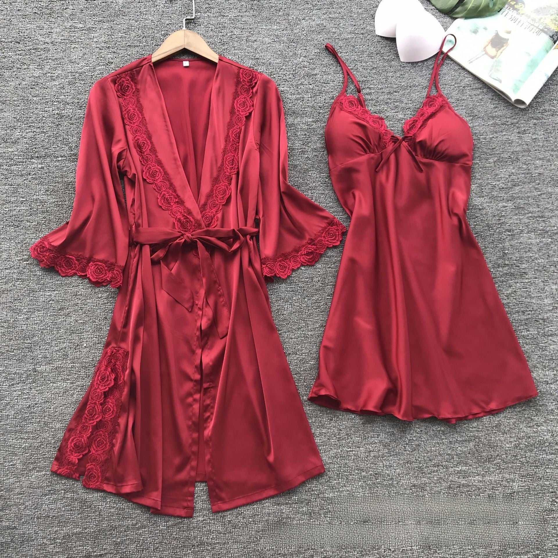 Plus-size sexy lingerie nightgown