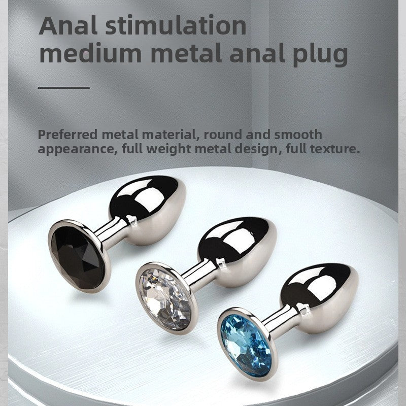 Adult erotic metal anal plugs