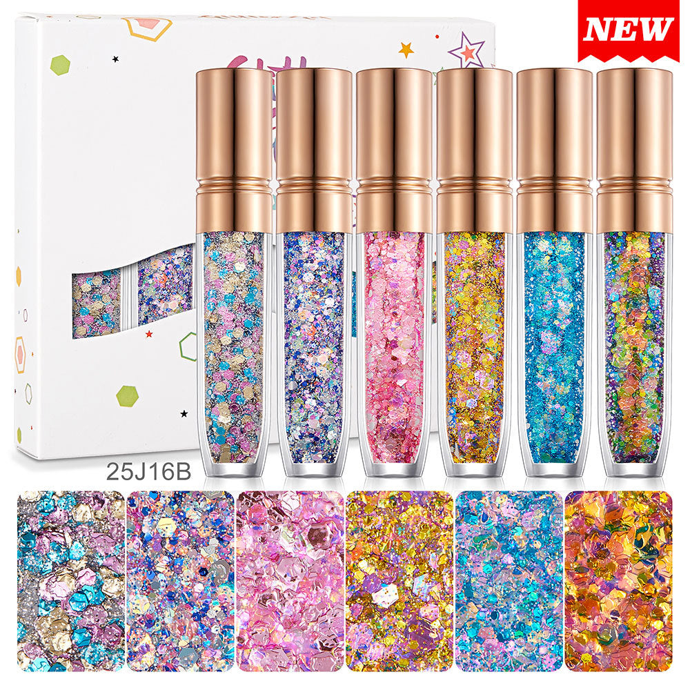 Shimmering sequin facial eyeshadow