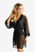 Black dressing gown